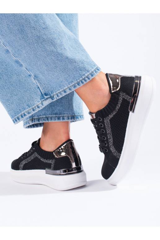Textilní tenisky na platformě Shelovet černá