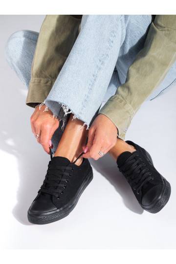 Černé klasické nízké tenisky Shelovet