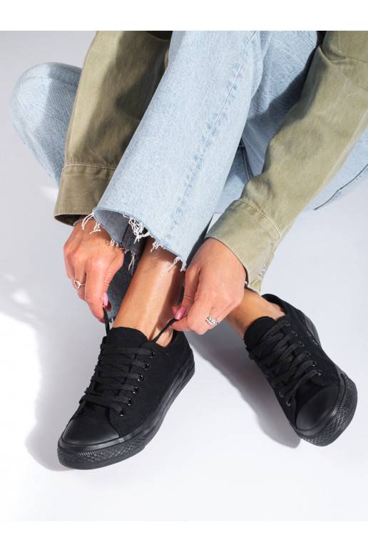 Černé klasické nízké tenisky Shelovet