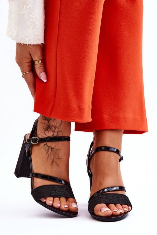 Sandály na podpatku v černé barvě Alicia Sandály na podpatku v černé barvě Alicia