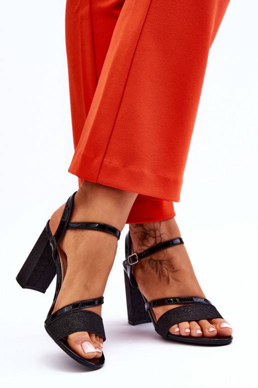 Sandály na podpatku v černé barvě Alicia Sandály na podpatku v černé barvě Alicia