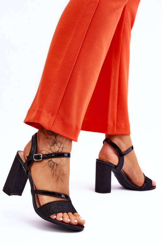 Sandály na podpatku v černé barvě Alicia Sandály na podpatku v černé barvě Alicia