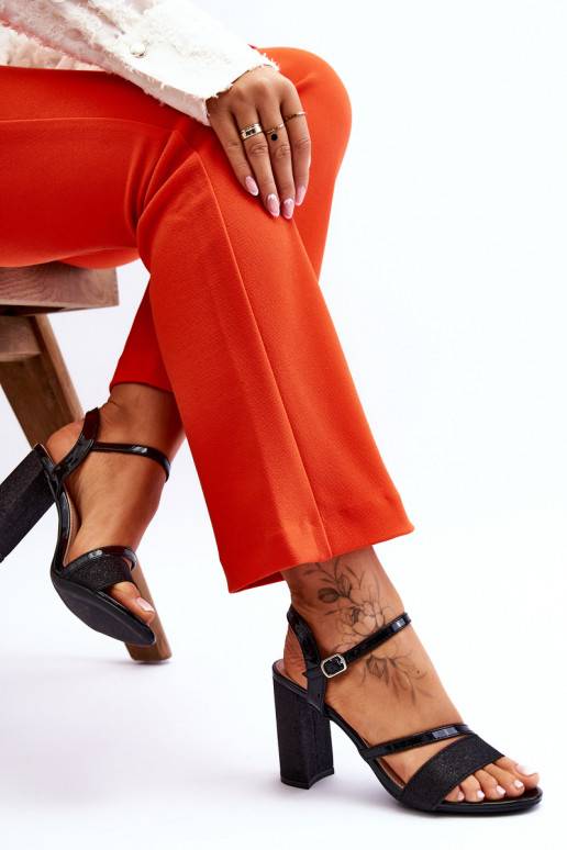 Sandály na podpatku v černé barvě Alicia Sandály na podpatku v černé barvě Alicia