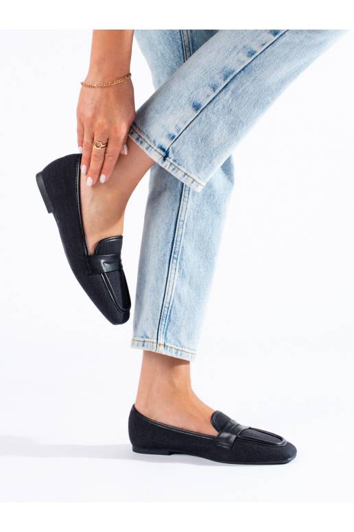 Dámské elegantní mokasíny černé Shelovet