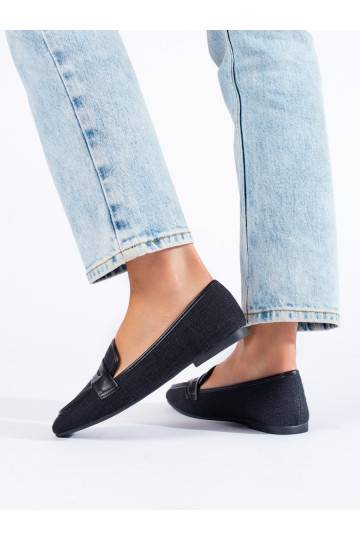 Dámské elegantní mokasíny černé Shelovet 2