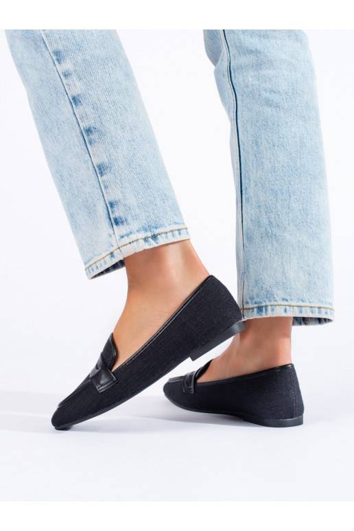 Dámské elegantní mokasíny černé Shelovet
