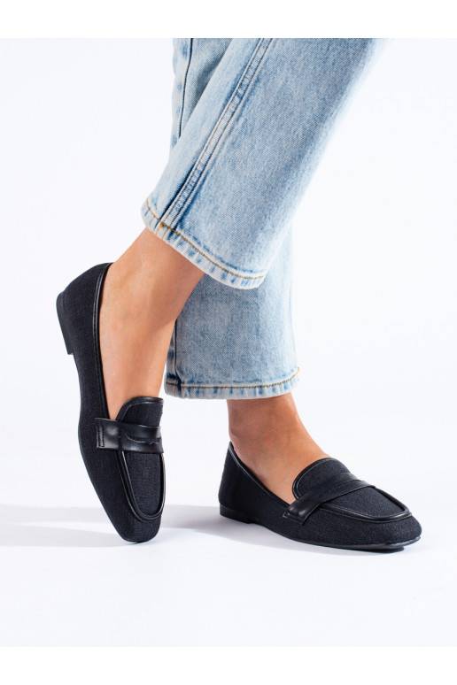 Dámské elegantní mokasíny černé Shelovet