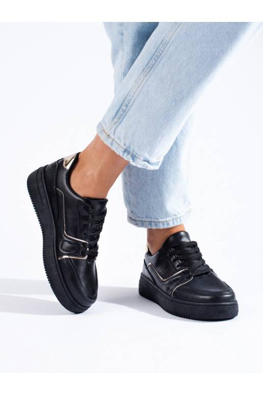 Černé dámské sneakersy na platformě Shelovet