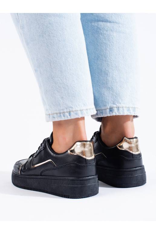 Černé dámské sneakersy na platformě Shelovet