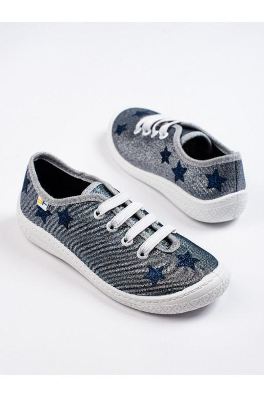 Nazouvací šedé dětské tenisky 3F