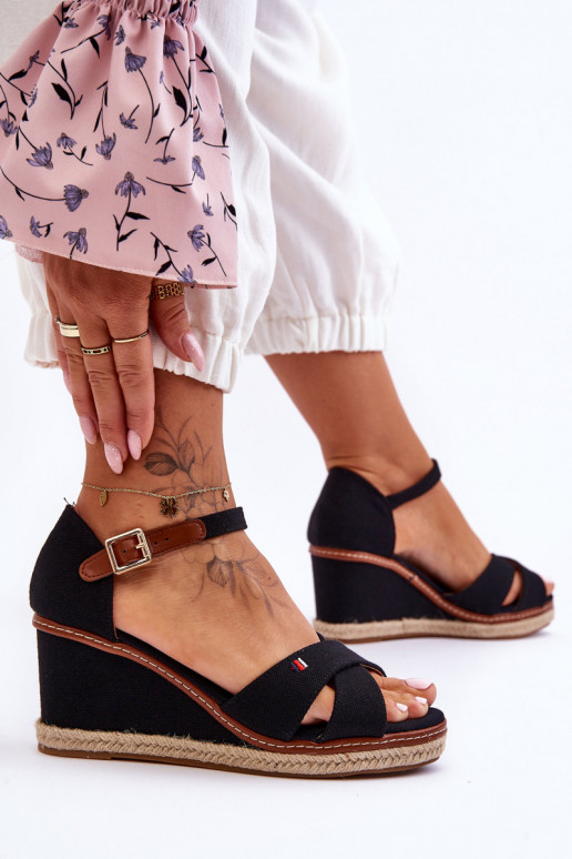 Černé sandály na platformě Janet Černé sandály na platformě Janet