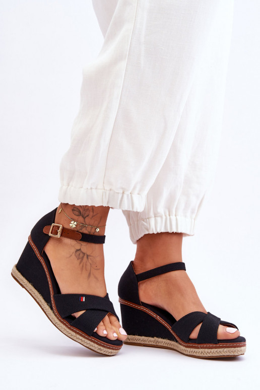 Černé sandály na platformě Janet Černé sandály na platformě Janet