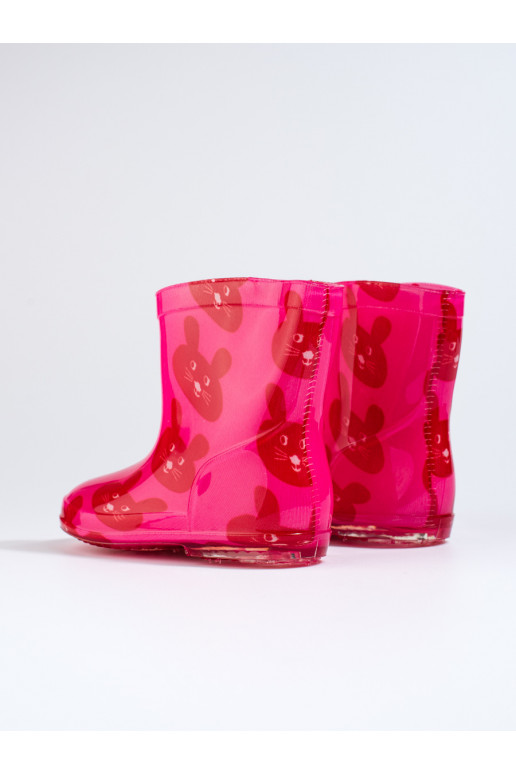 Dívčí růžové holínky se zajíčky Shelovet