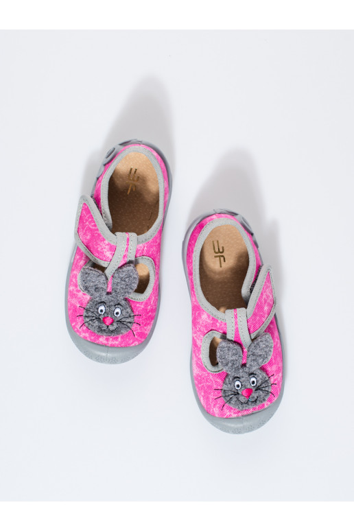 Bačkory pro holčičky na suchý zip myška Shelovet