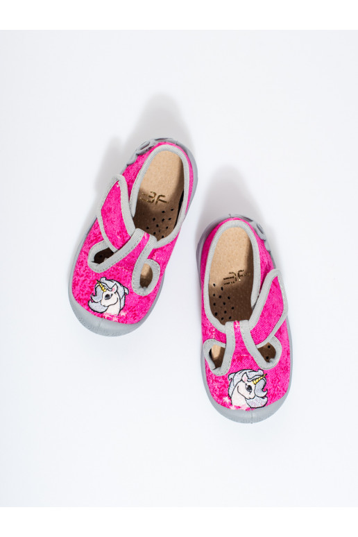 Bačkory pro holčičky na suchý zip myška Shelovet