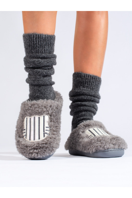 Dámské kožešinové papuče Shelovet šedé