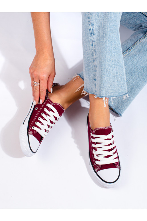 Nízké bordové dámské tenisky Shelovet