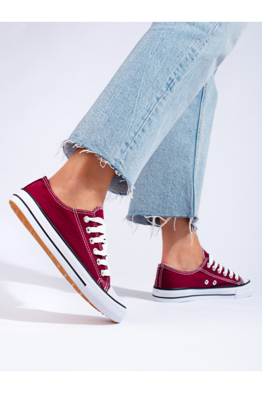 Nízké bordové dámské tenisky Shelovet