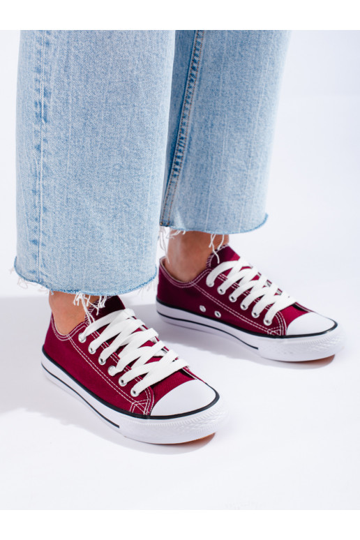 Nízké bordové dámské tenisky Shelovet