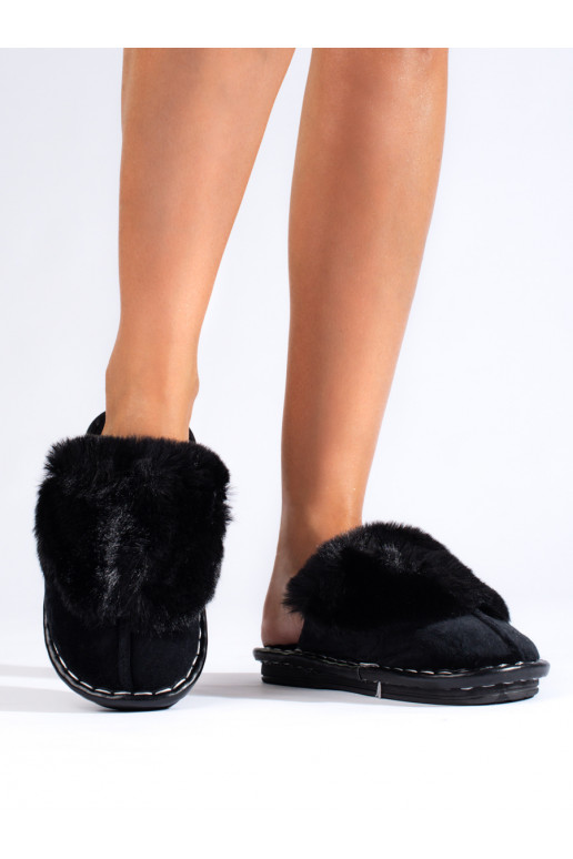 Dámské černé pohodlné pantofle Shelovet