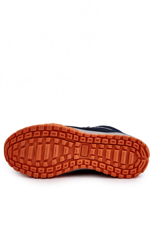 Tmavě modré pánské turistické boty...