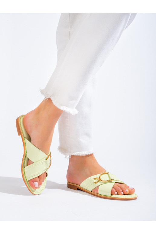 Moteriškos šlepetės žalios spalvos...