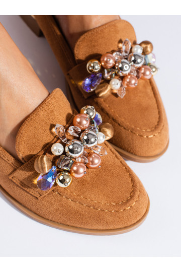 Lordsy dámské s krystalky camelové Shelovet 2