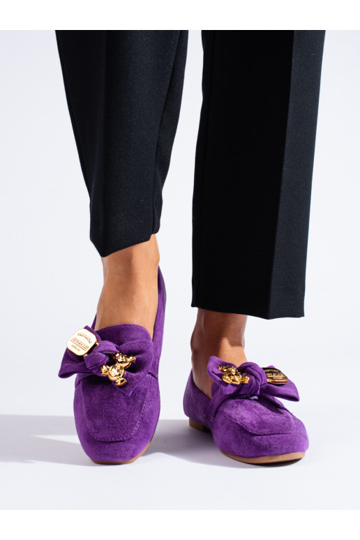 Fialové mokasíny semišové dámské Shelovet