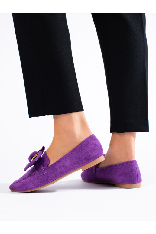 Fialové mokasíny semišové dámské Shelovet