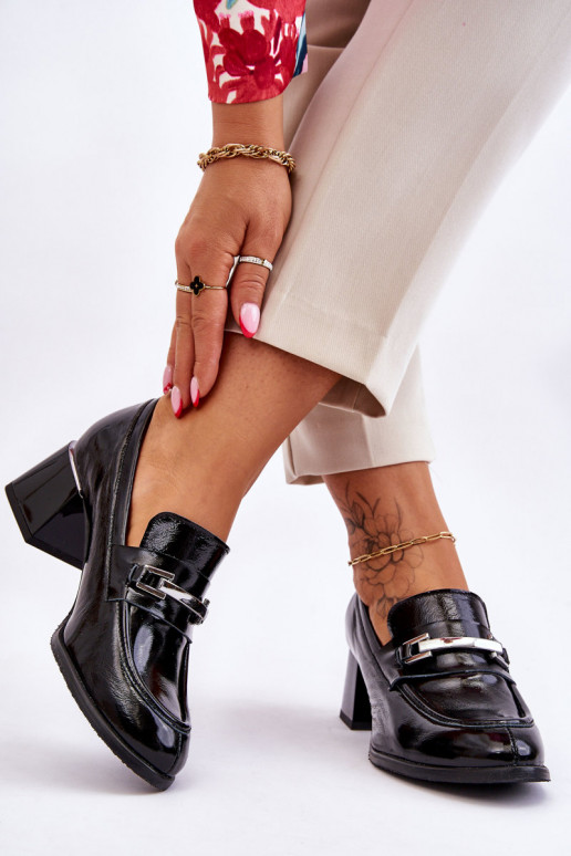 Lakuoti  Bateliai juodos spalvos Damira