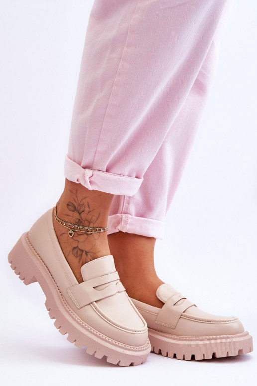 Mokasinai su masyvia platforma smėlio... Mokasinai su masyvia platforma smėlio...