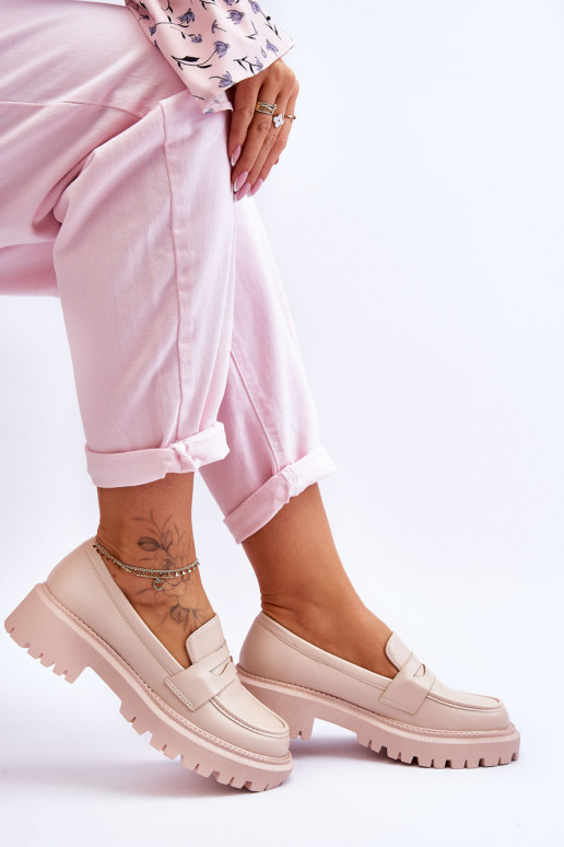 Mokasinai su masyvia platforma smėlio... Mokasinai su masyvia platforma smėlio...