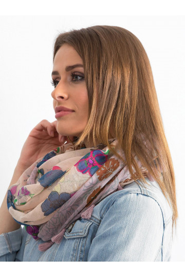 Světle růžový šátek s... 2