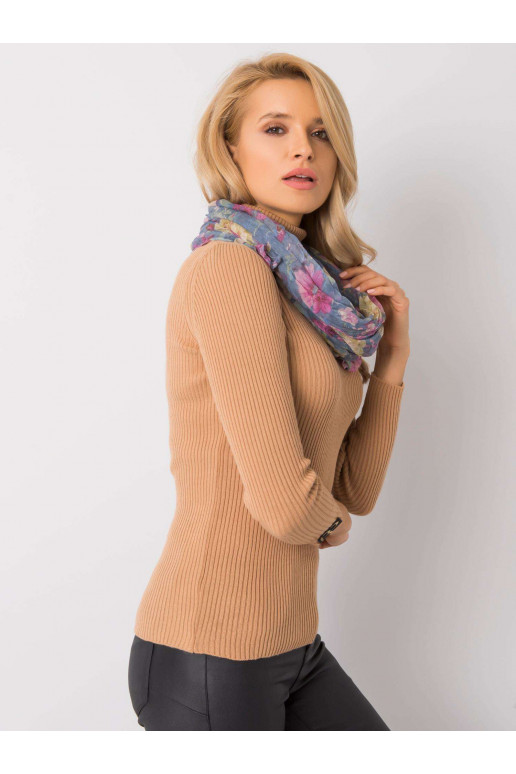 Modrá zavinovačka s květinovým vzorem