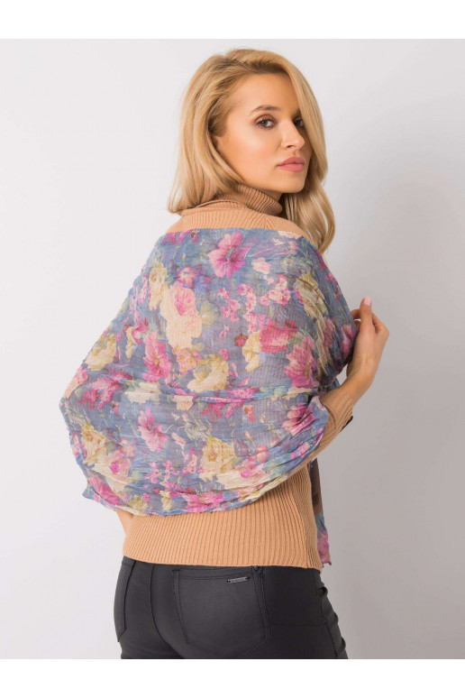 Modrá zavinovačka s květinovým vzorem