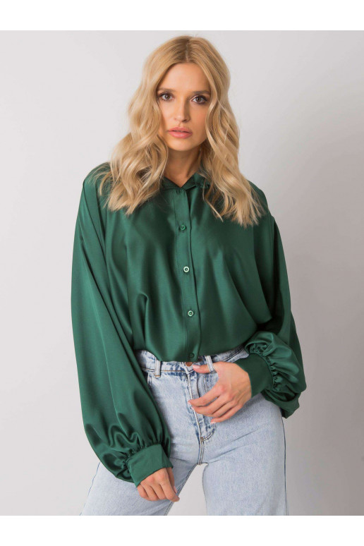 Zelená košile s širokými rukávy Cristina