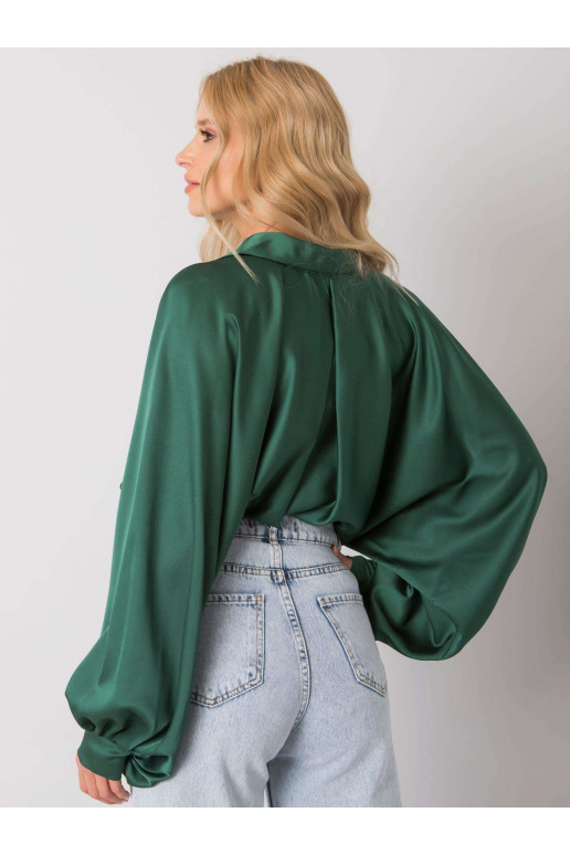 Zelená košile s širokými rukávy Cristina