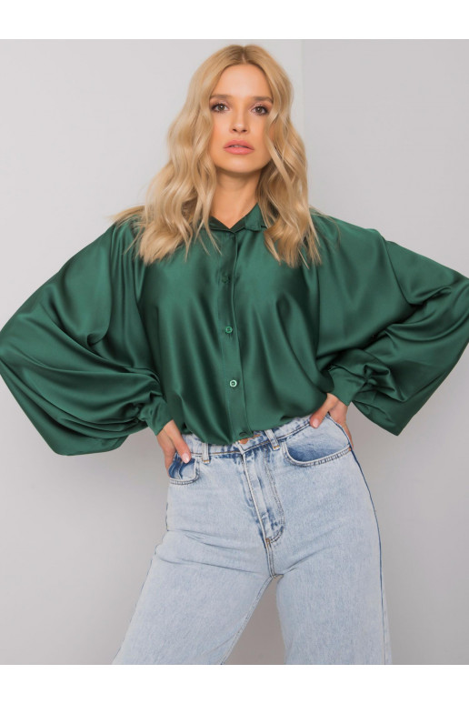 Zelená košile s širokými rukávy Cristina