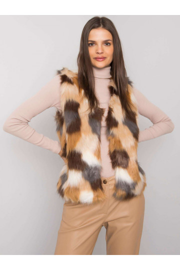 Béžová vesta z umělé... 2