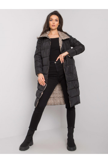 Černá prošívaná zimní bunda...