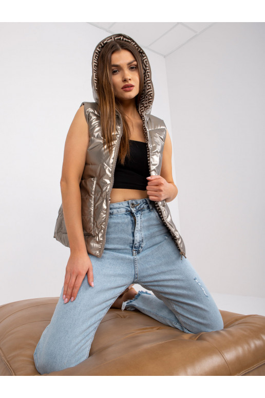 Béžová oboustranná dámská vesta Addison