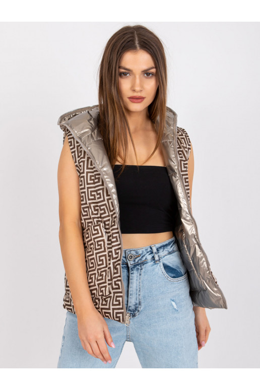 Béžová oboustranná dámská vesta Addison