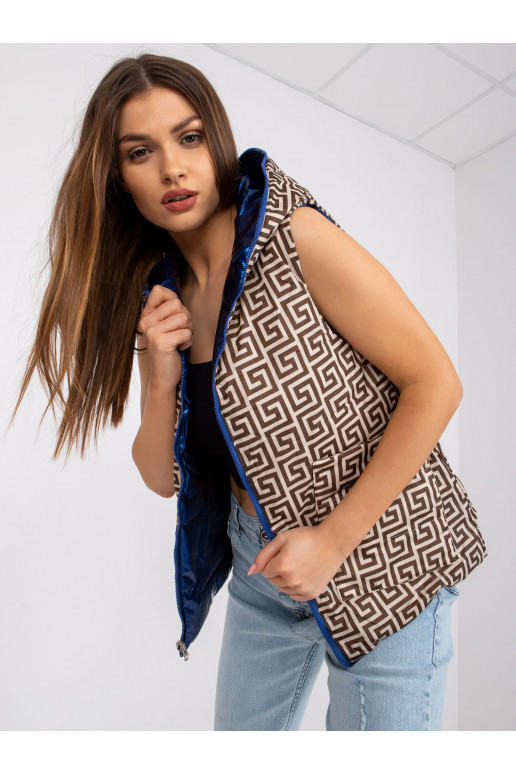 Modrá oboustranná Addisonová vesta s...