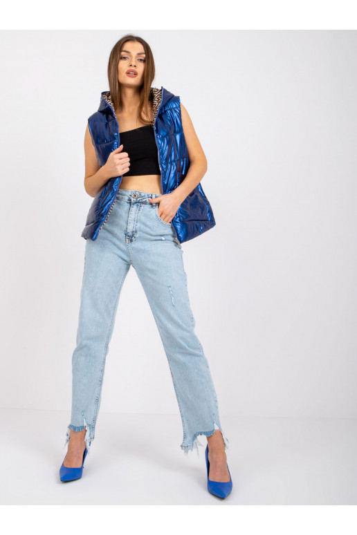 Modrá oboustranná Addisonová vesta s...