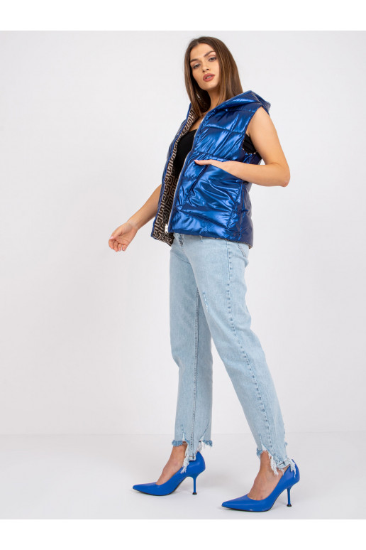 Modrá oboustranná Addisonová vesta s...