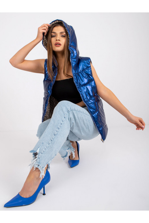 Modrá oboustranná Addisonová vesta s...