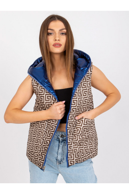 Modrá oboustranná Addisonová vesta s...