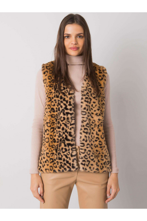Béžová kožešinová vesta v provedení...