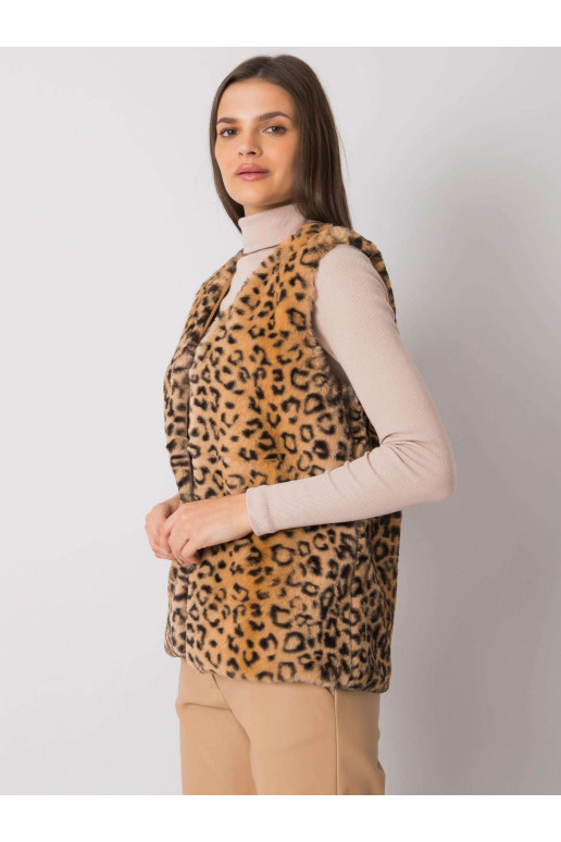 Béžová kožešinová vesta v provedení...