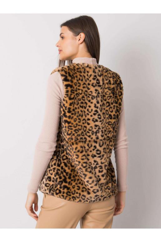 Béžová kožešinová vesta v provedení...